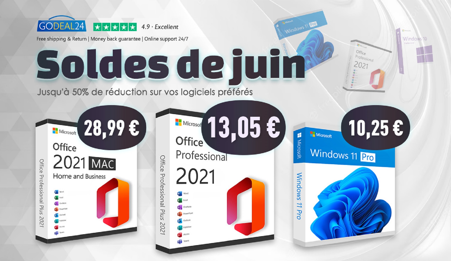 Derniers jours : économisez jusqu'à 90 % sur Microsoft Office 2021 et Windows 11 !