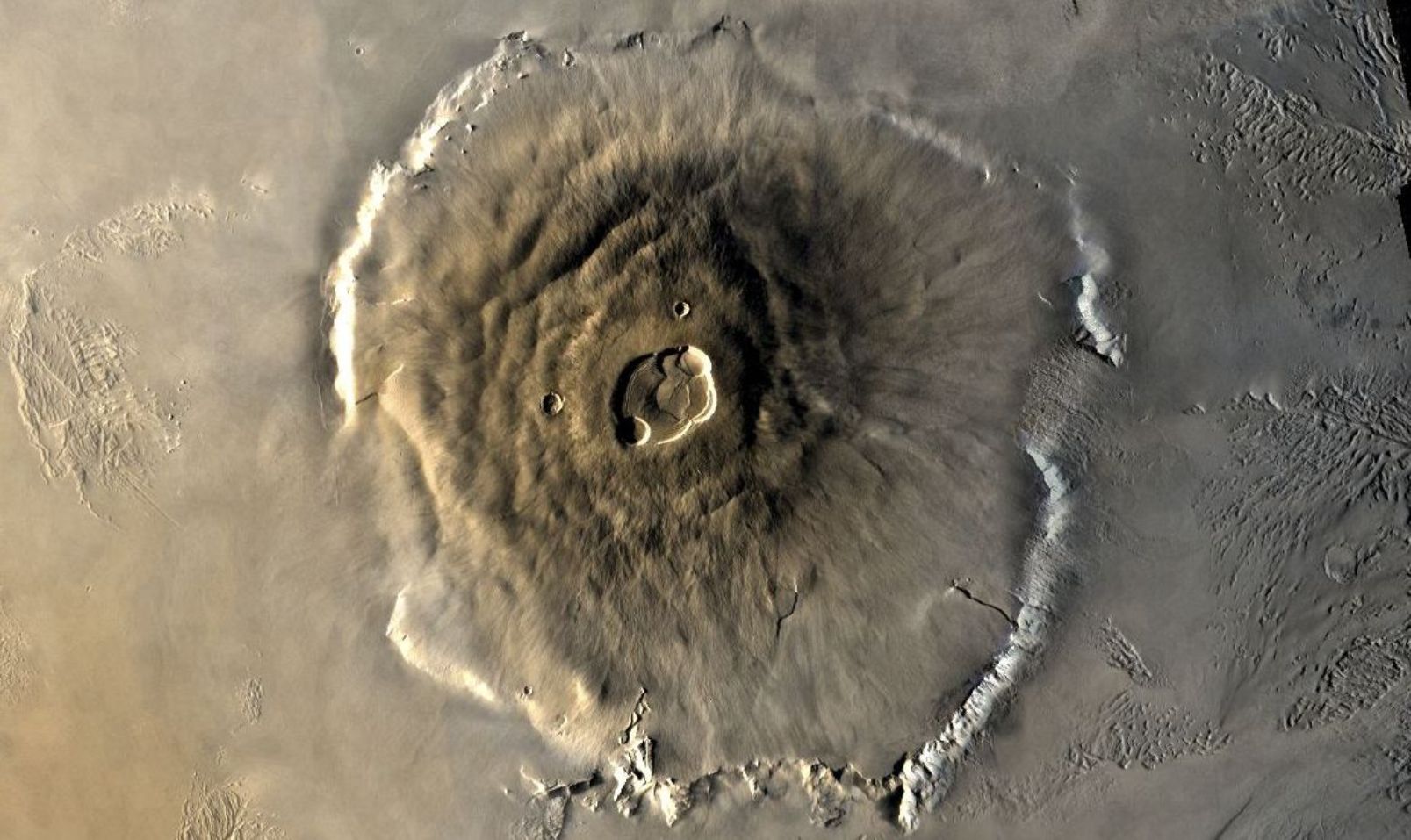 Olympus Mons photographié par une mission Viking. © Nasa