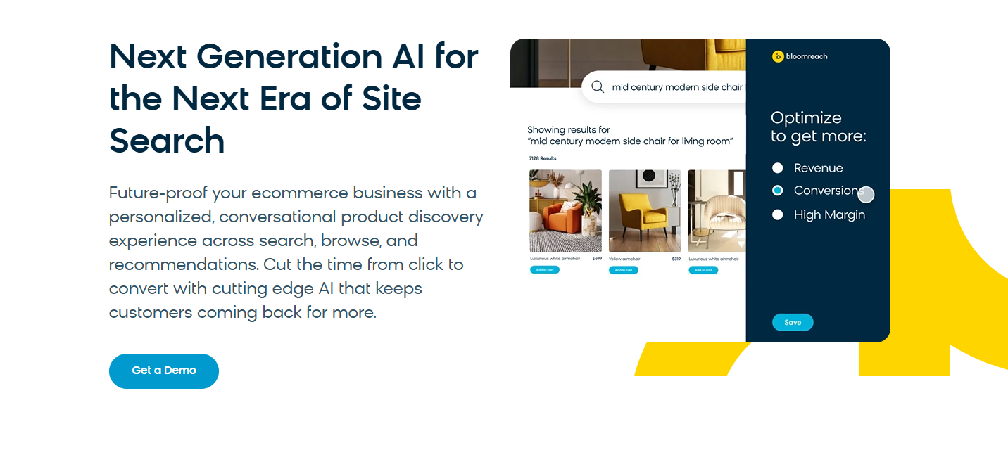 A screenshot of Bloomreach's homepage